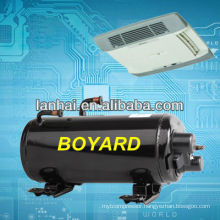 rotary horizontal roof-top mounted compressor for bus air conditioning